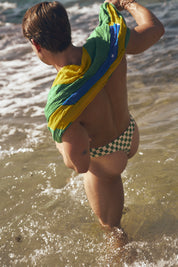 CARIOCA BOY SWIM THONG RIO GREEN/COCONUT MILK