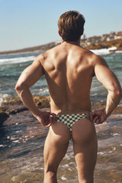 CARIOCA BOY SWIM THONG RIO GREEN/COCONUT MILK