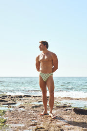 CARIOCA BOY SWIM THONG RIO GREEN/COCONUT MILK