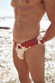 CARIOCA BOY SWIM BRIEF HIBISCUSS